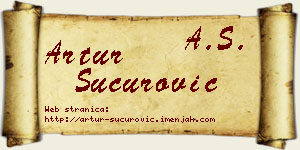 Artur Šućurović vizit kartica